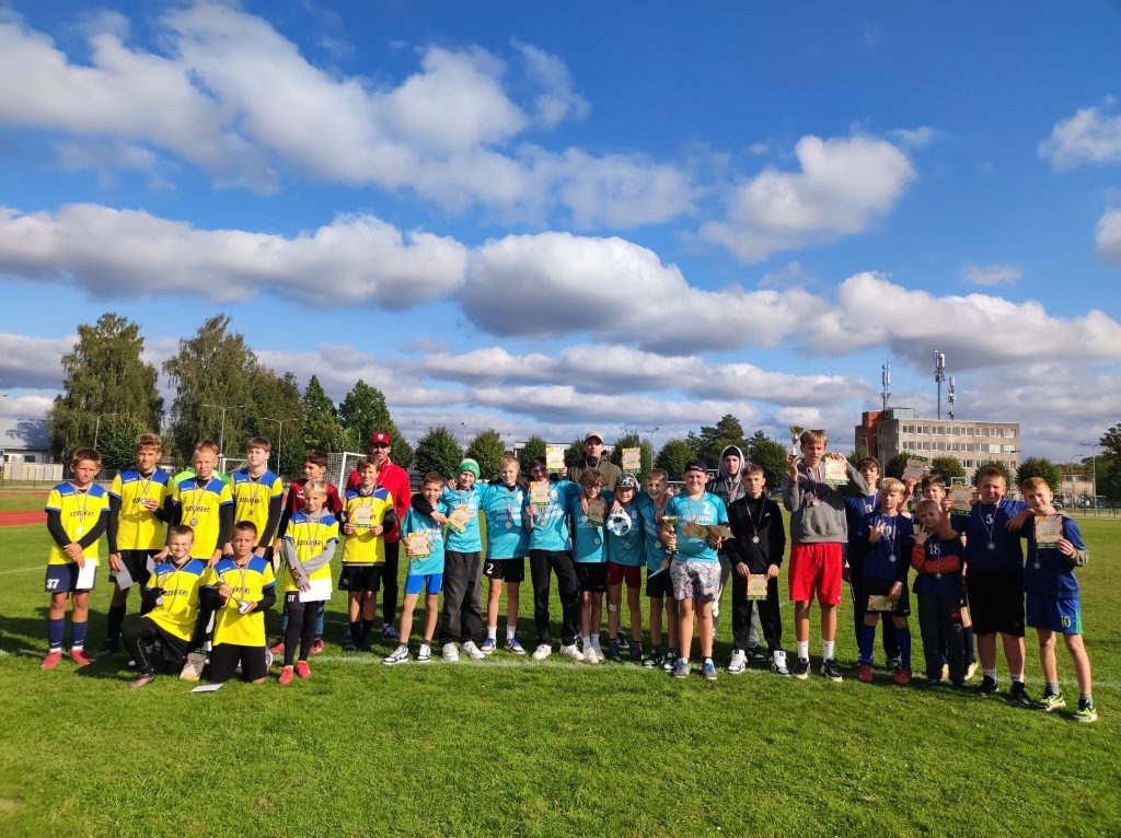 futbola sacensību apbalvošana