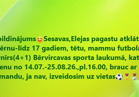 Sesavas pagasta futbola turnīrs