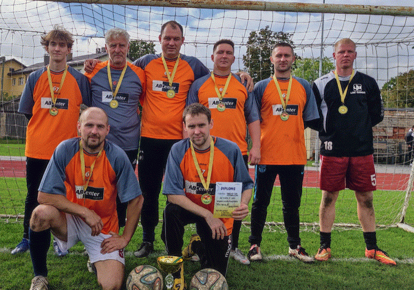 Futbola čempionata apbalvošana